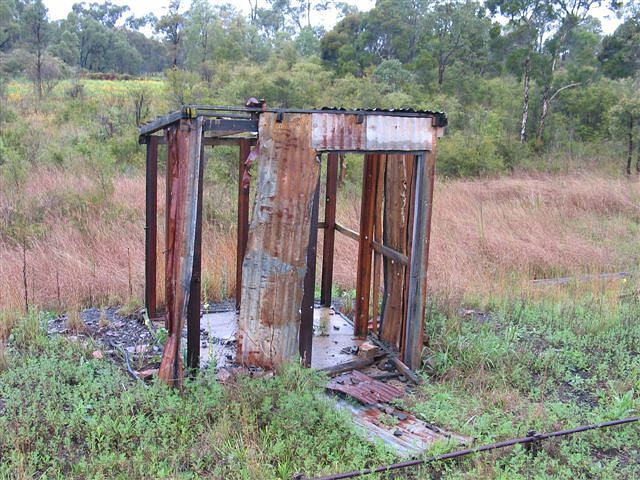 
The remains of an old gangers shed on the colliery side of the station.
