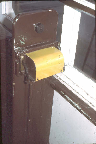 The small gate controls for the level crossing for St. James Rd.