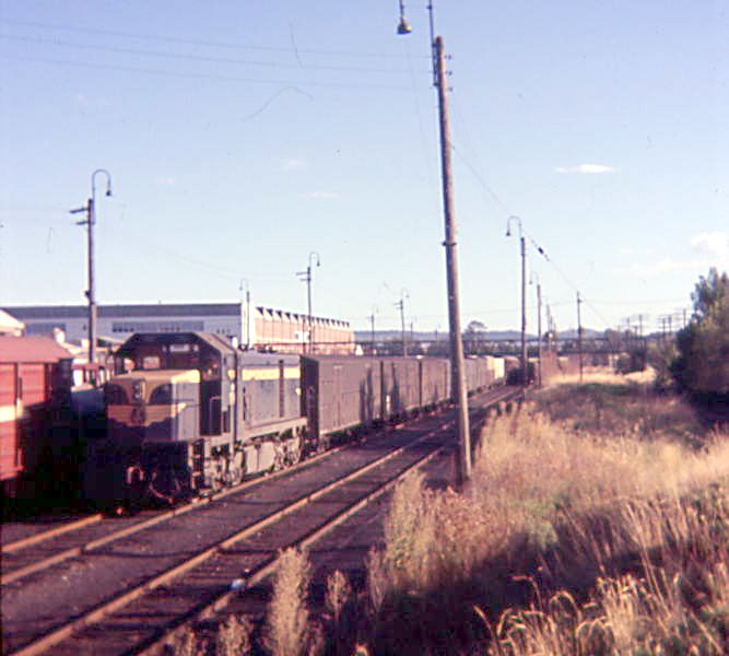 T411 waiting to depart Albury Yard for Dynon.