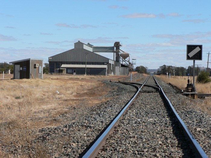 The view looking south towards the silo.