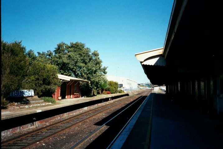 
The rather overgrown view of the down platform, looking towards Blayney.
