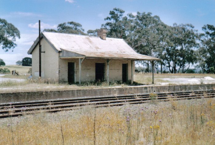 The view looking in a down direction towards the station.