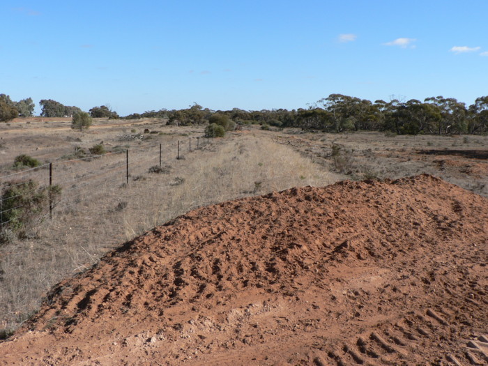 The view looking west at the location.