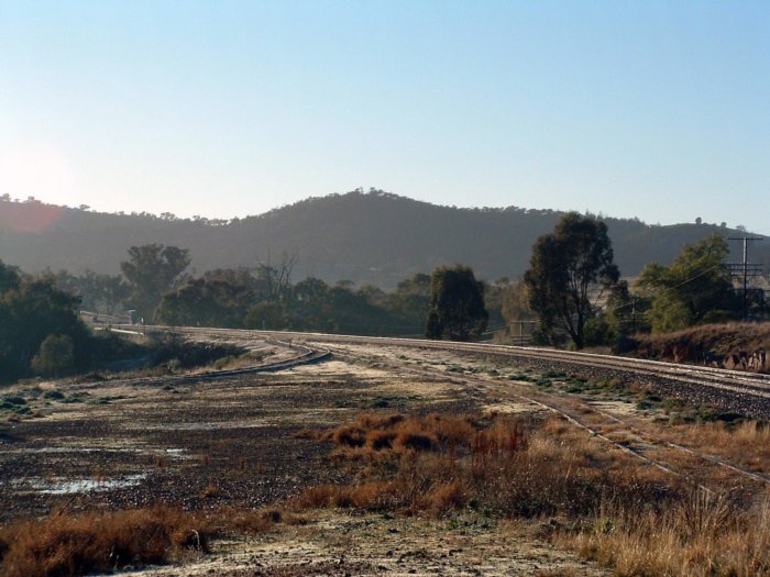 The view looking north at the northern end of the former yard.