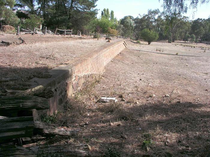 
The view looking west along the platform of the original station.
