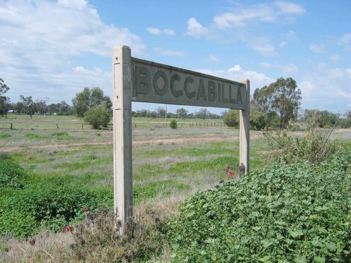 The station's concrete nameboard is sill present.