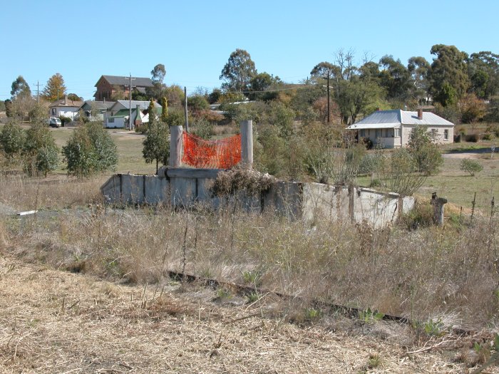 The concrete stock loading bank at the up end of the yard.