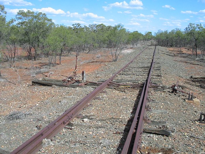 
The remains of the point lever at the up end of the siding.
