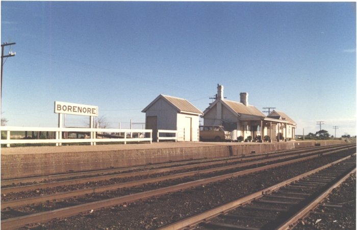 The view looking west along the platform.