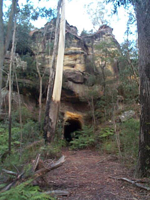 
The view approaching the tunnel.
