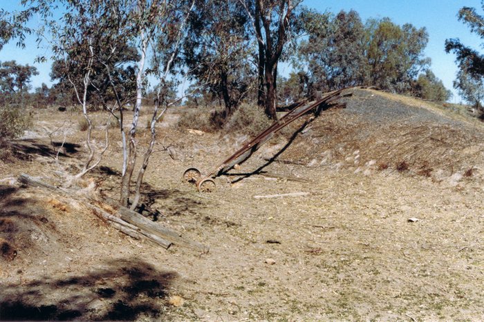 Looking southeast at southern end of washed out section.