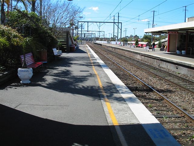 
The view looking north along platforms 1 and 2.
