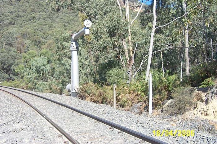 The Down side water column. Is has marked in white paint on the base "do not damage water required".