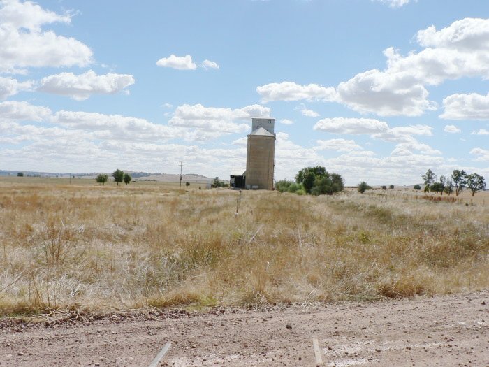 The view looking west. The station was located in the left foreground.