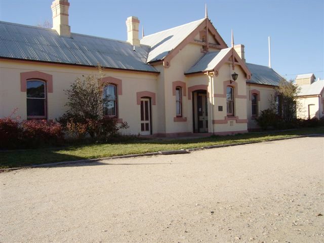 The road-side view of the station.