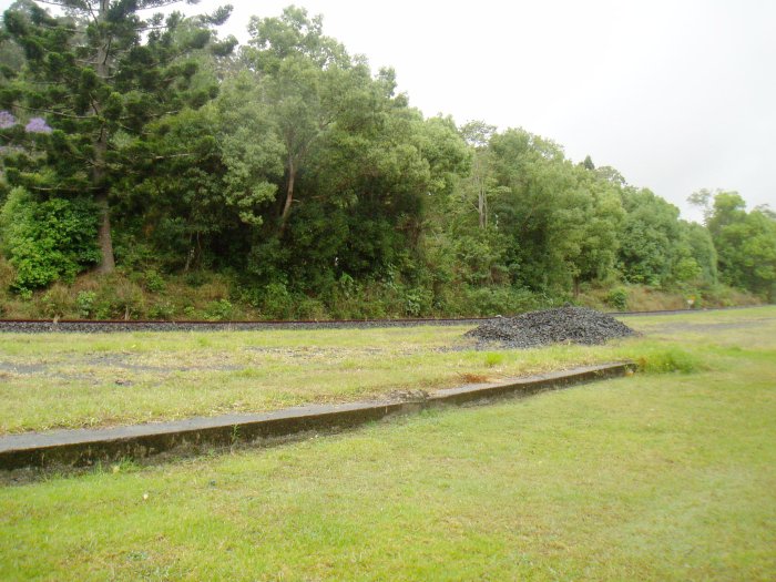 A concrete structure of undetermined purpose at the up end of the location.