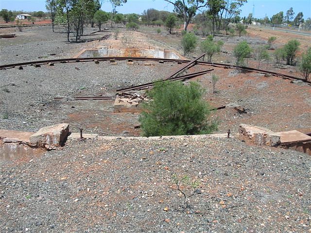 The remains of the turntable pit.
