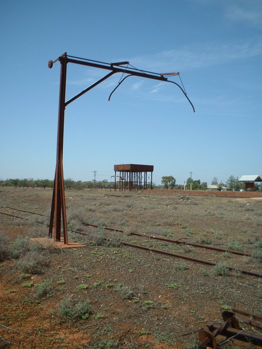 The loading gauge on the wool siding, used to ensure that the train fits within standard dimensions.