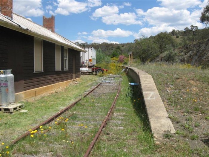 The view looking south along the Arrival Road.