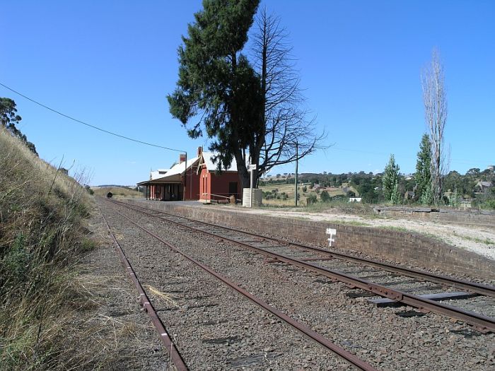 
The view looking north along the platform.
