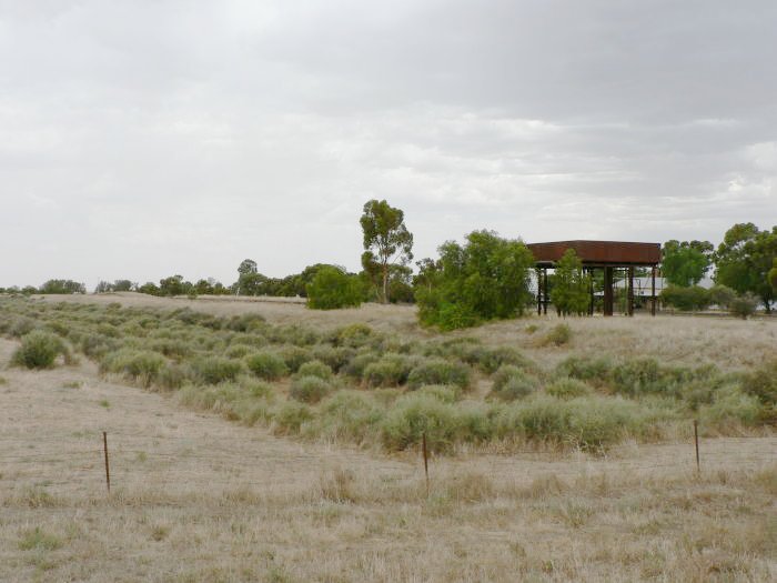 The view looking south-east. The main platform is visible in the left distance.