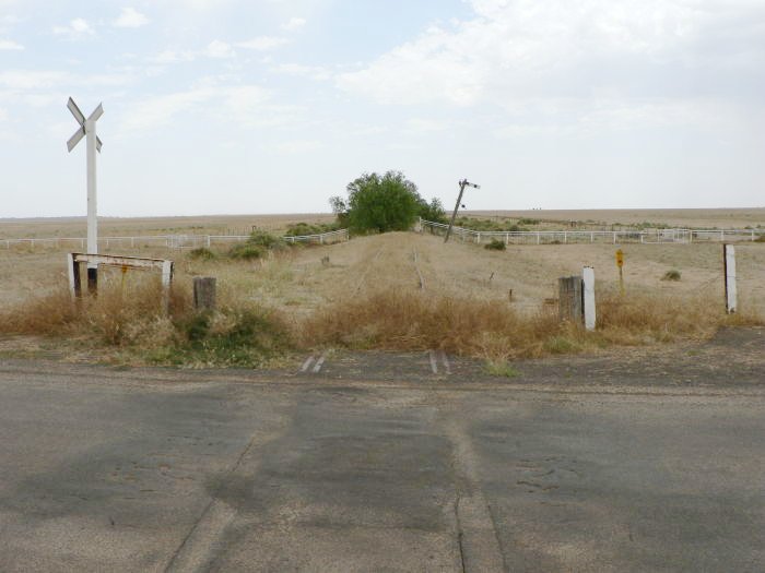 The view looking west beyond the station.