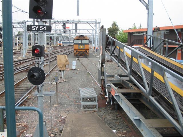 
NR15 sits near the Indian Pacific MOTORAIL rolling stock.
