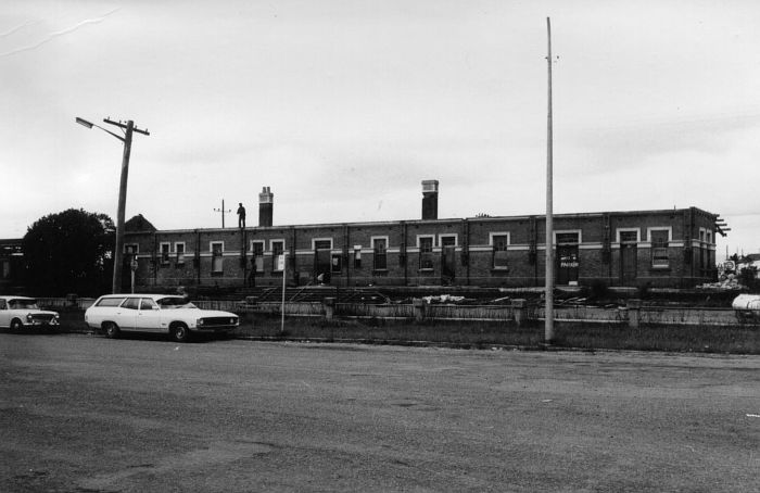 
Another view of the partially dismantled station building.
