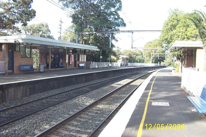 The view looking towards the city along platform 2.