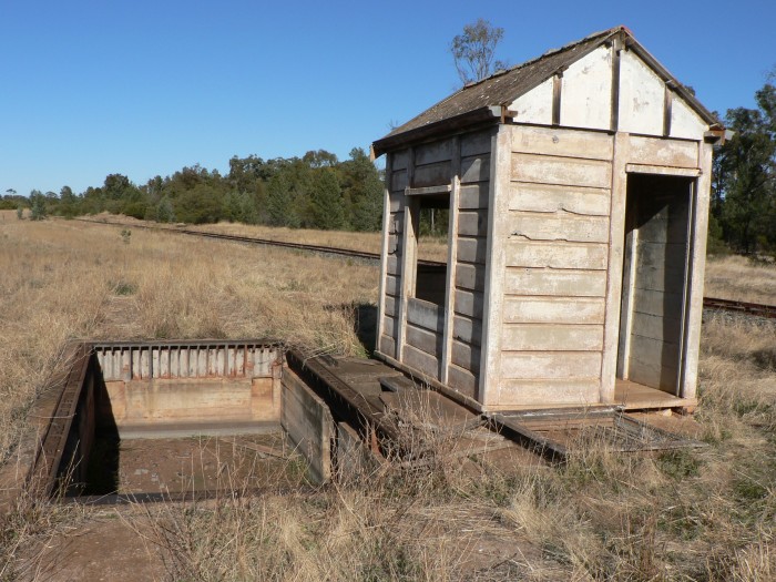 The remains of the cart weighbridge. The station was located in the middle distance.