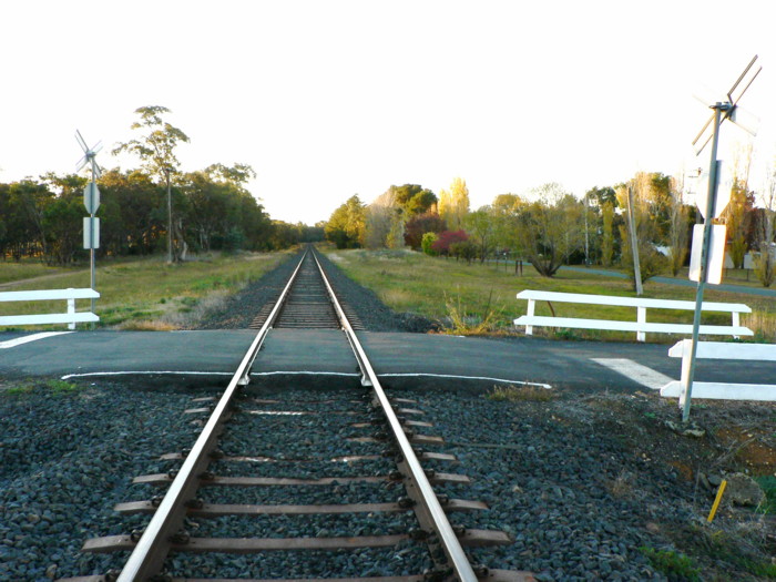 The view looking north through the one-time station location.