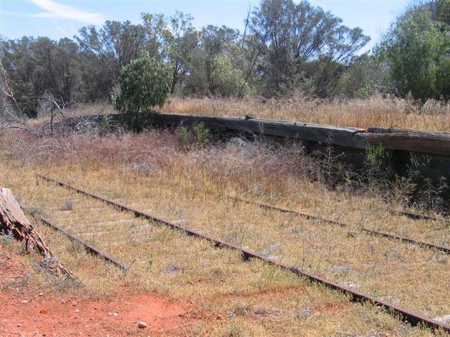 
The remains of the wooden-faced goods loading platform.
