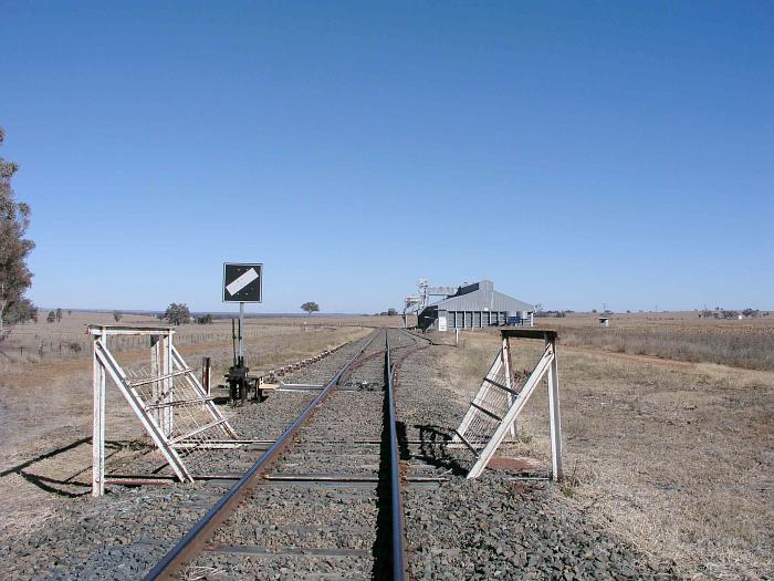 
The view looking west from the Werris Creek end of the wheat loop siding.
