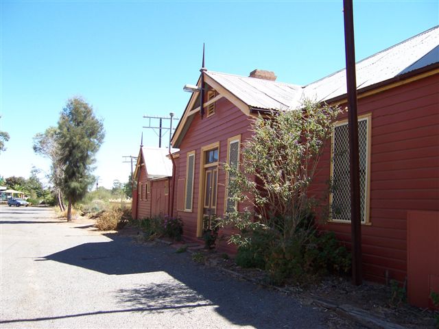 
The road-side view of the station building.
