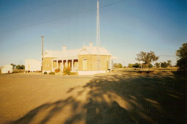 The road-side view of the station building.