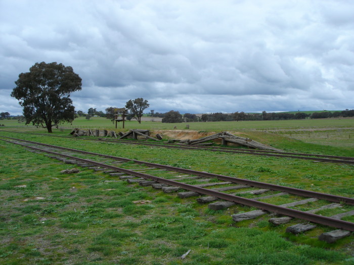 The crumbling remains of the platform.