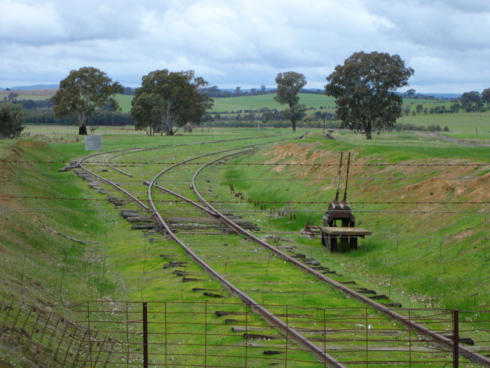 The view looking down over the location.  The platform remains are visible in the right centre.