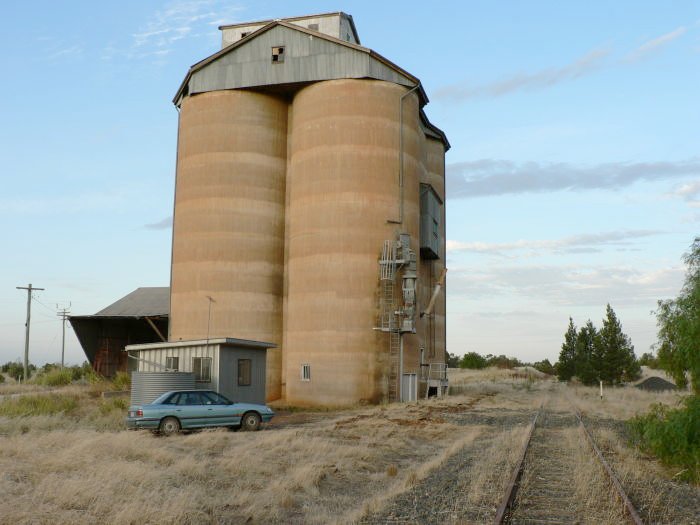 The view looking north. The former station is behind the trees in the right distance.