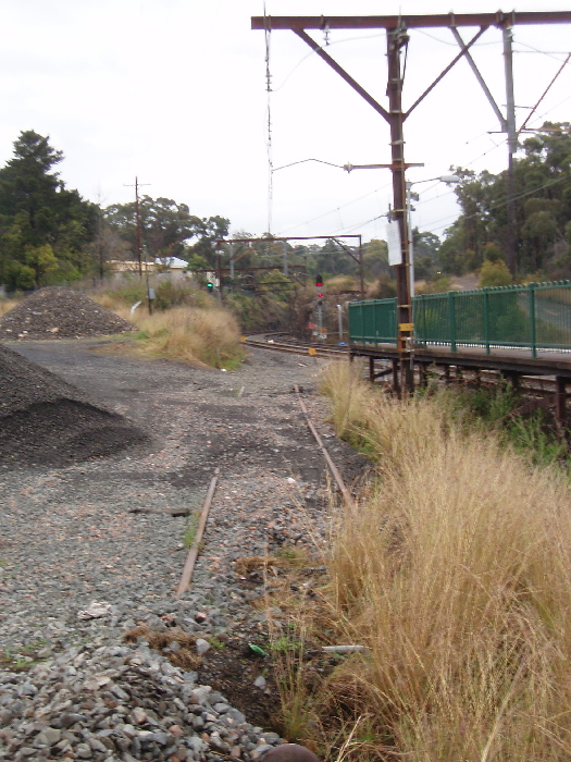 The remains of the electrified Down siding, looking North.