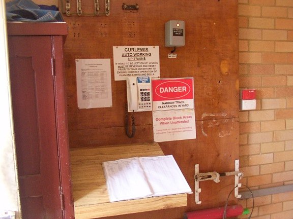 The interior of the signal box.