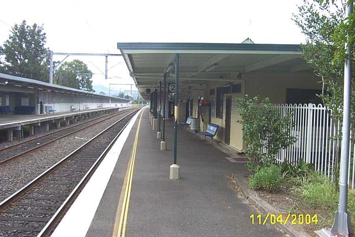 
The view looking north along No 2 platform.
