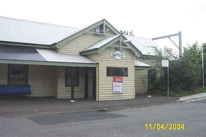 
The road-side approach to the station building.
