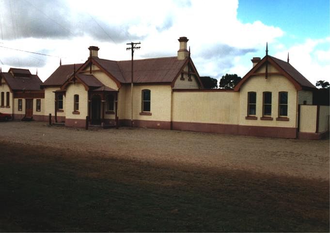 
The road-side approach to the preserved station building.
