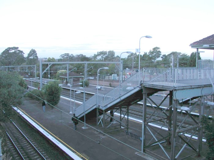  The view looking south from the eastern end of the bridge.