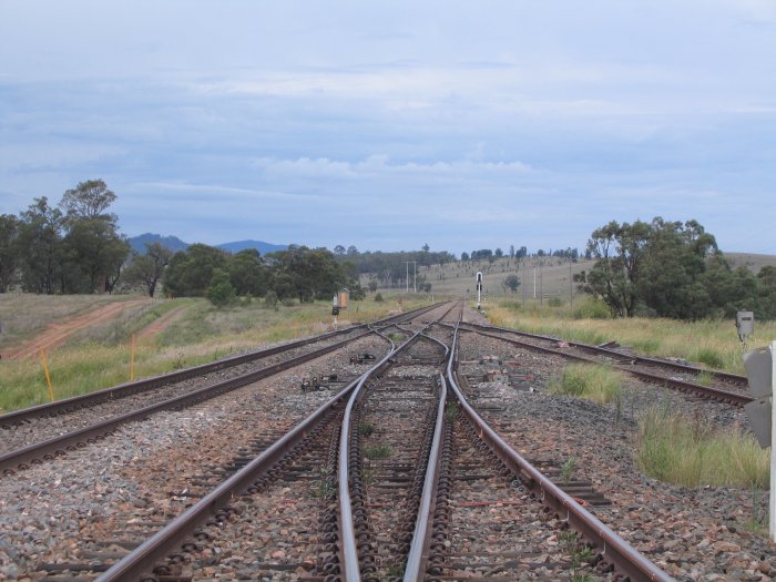 The view looking south from the junction.