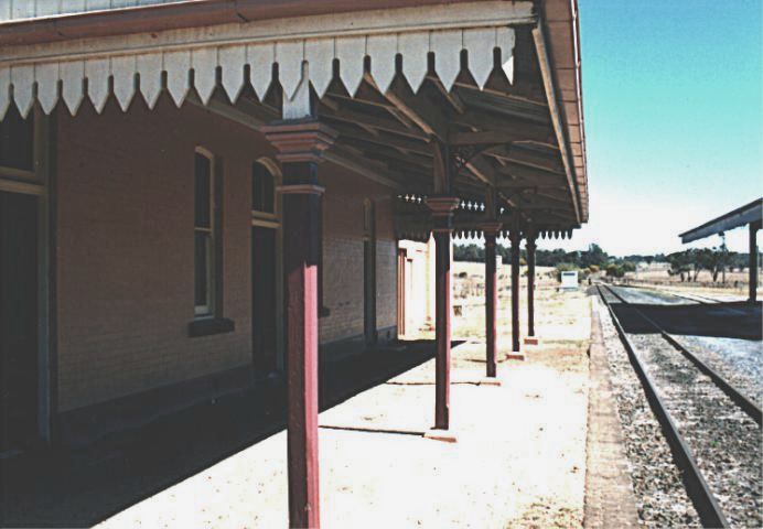 
The view looking north along the platform.
