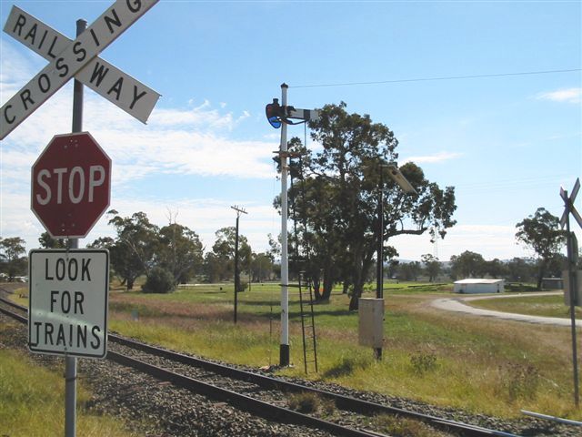 
The view looking down the line towards Merrygoen.
