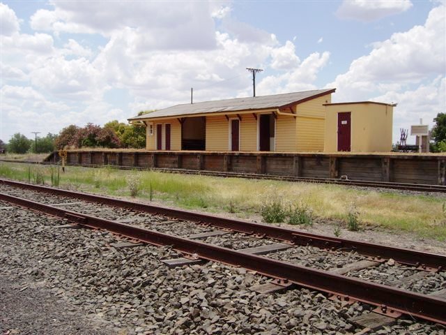 The view looking across at the restored station.