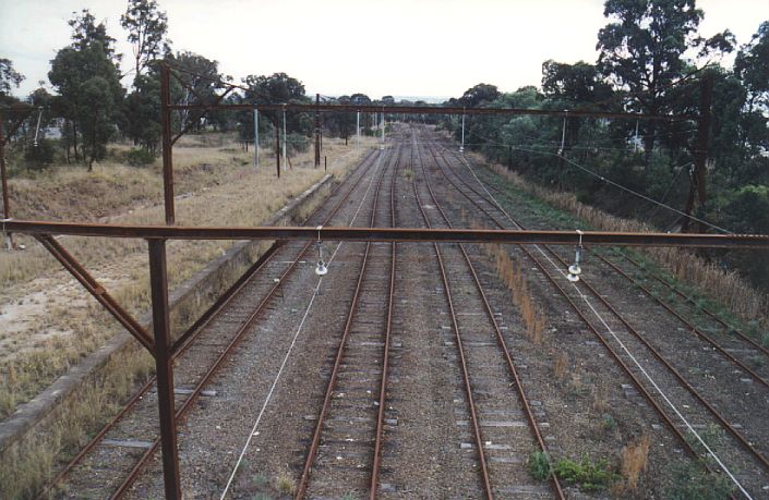 The view from the footbridge looking up the line.