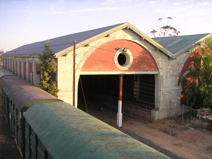 
The goods shed, which sits opposite the passenger platform.
